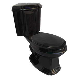Renovator’s Supply 13762 Black Ceramic Corner Toilet