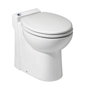 Saniflo 023 SANICOMPACT 48 One piece Toilet with Macerator Built Into the Base, White