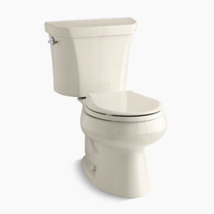 Kohler K-3987-47 Wellworth Two-Piece Round-Front Dual-Flush Toilet