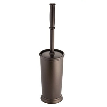 mDesign Compact Freestanding Plastic Toilet Bowl Brush and Holder